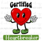 Certified Heartbreaker PNG | Kids Valentine Shirt Design | Blue & Green