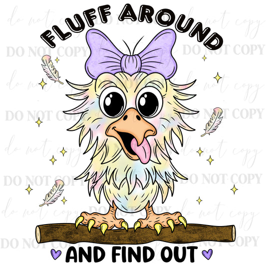 Fluff Around and Find Out Funny Bird PNG