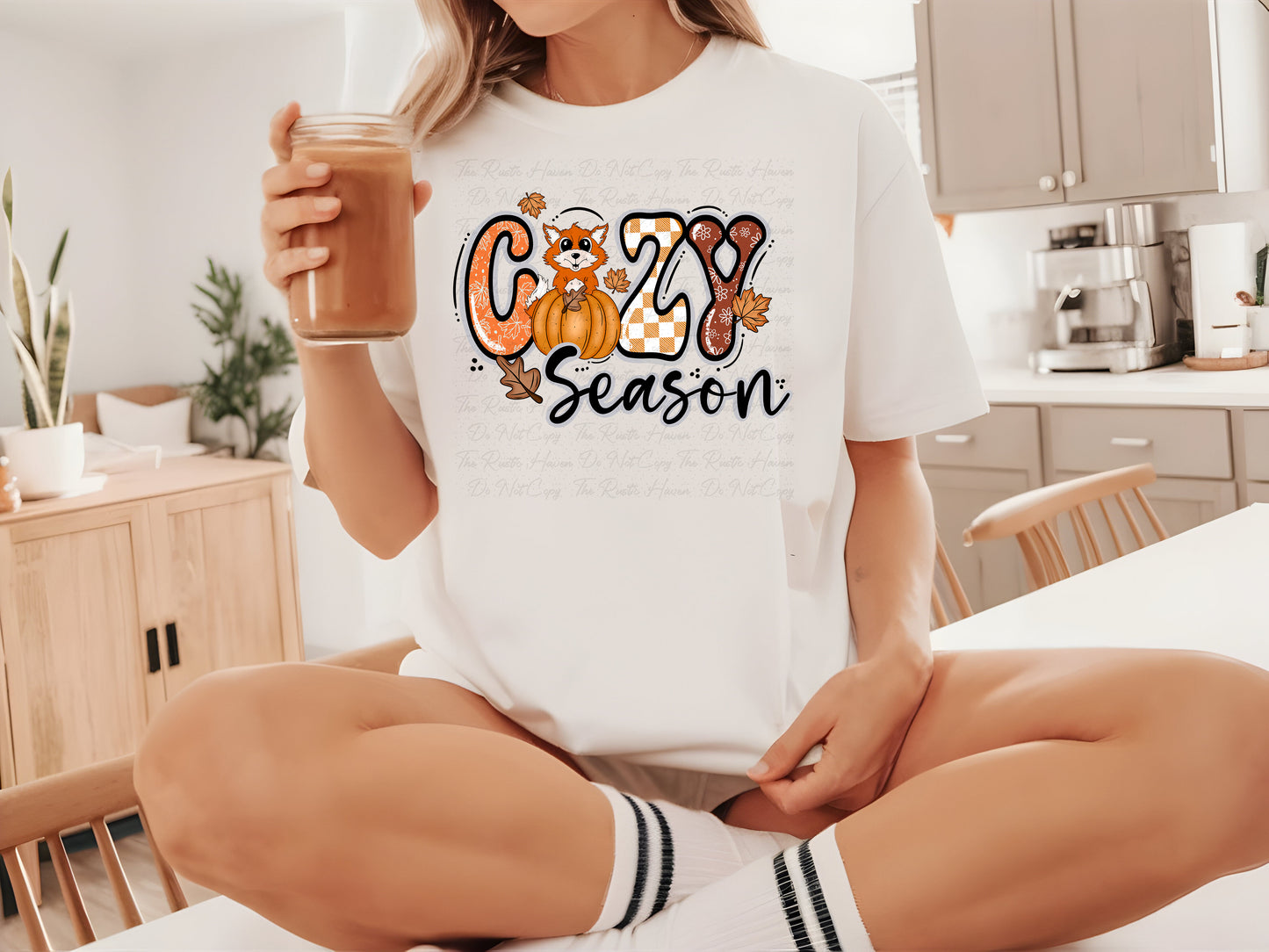 Cozy Season Fox & Pumpkin Fall Graphic Tee