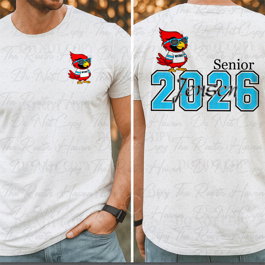 Personalized Class of 2026 Mascot T-shirts