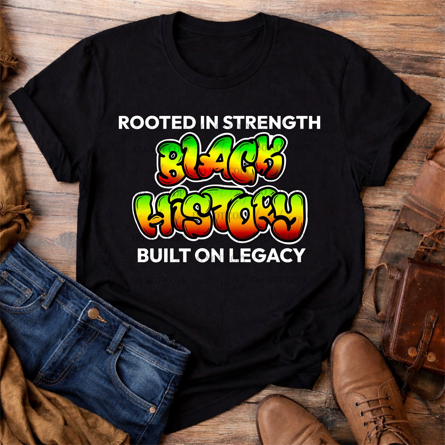 Black History Rasta Style PNG | Bold Afro Gradient Digital Design in 2 colors