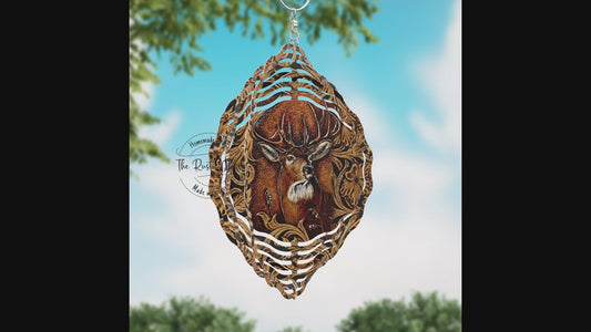 Gorgeous Buck Decorative Leather look Wind Spinner