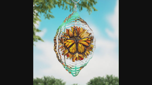 Beautiful Monarch Butterfly Wind Spinner
