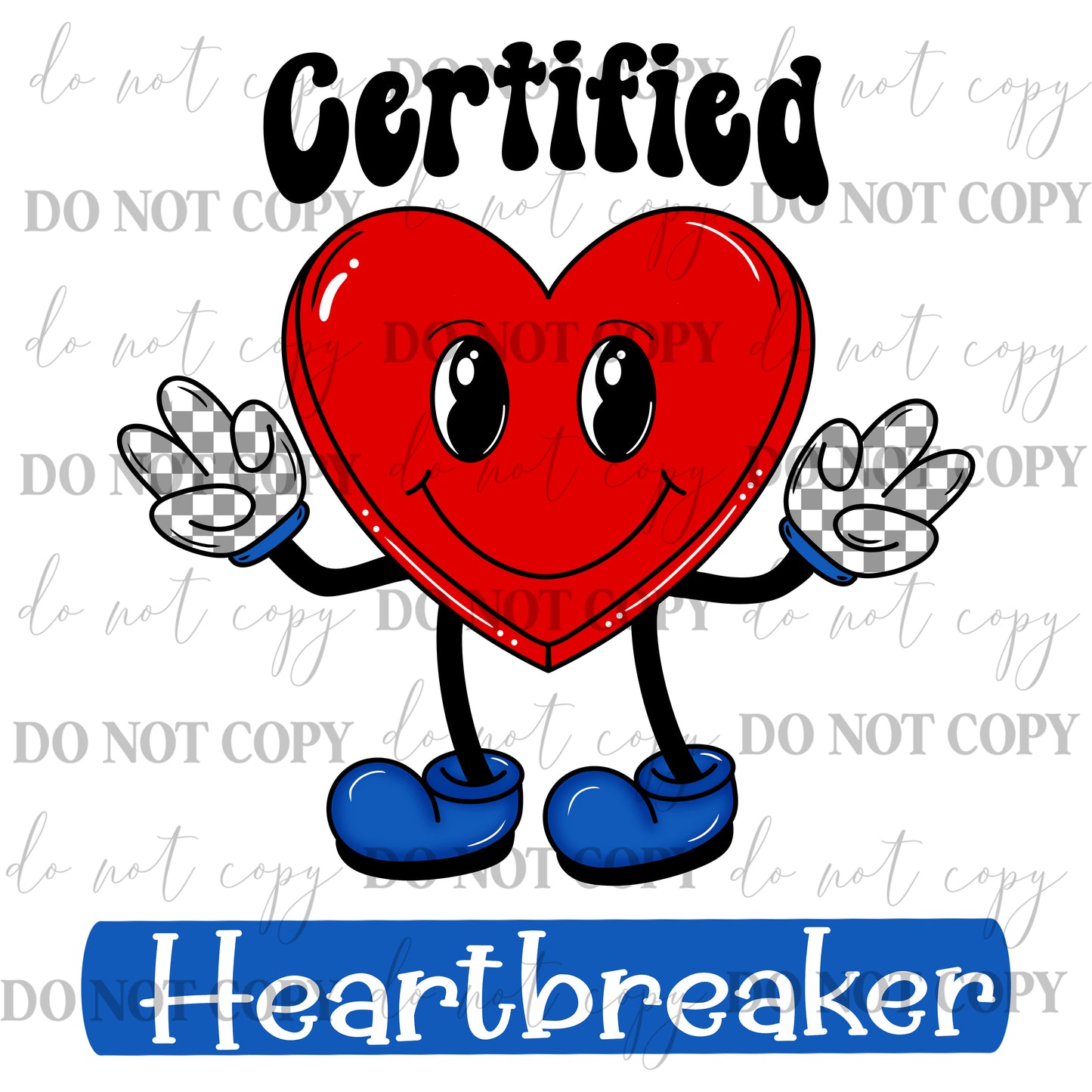 Certified Heartbreaker PNG | Kids Valentine Shirt Design | Blue & Green