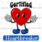 Certified Heartbreaker PNG | Kids Valentine Shirt Design | Blue & Green