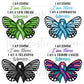 Awareness I am a Survivor/warrior Beautiful Butterfly Pillows